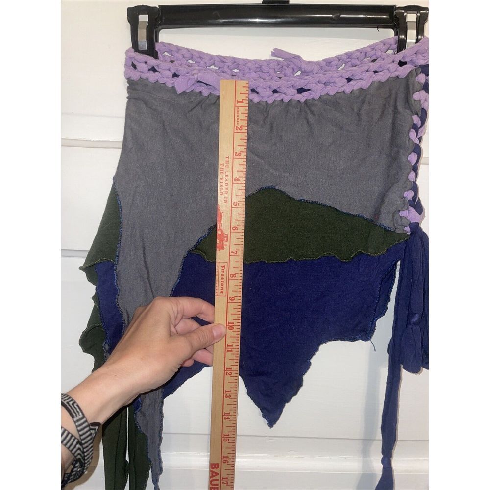 Pixie Skirt Tribal Festival Ultra Soft Layered Cotton With Braided Waist & Side